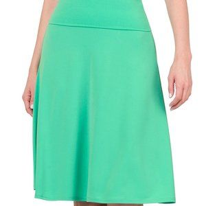 NWT Zenana | Mint High-Waist A-Line Skirt - 3x